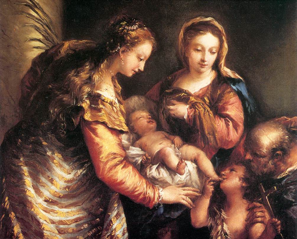 Holy Family with St John the Baptist and St Catherine gu